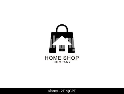 Icon Symbol Home Shop. Einfache Logo Design Inspiration Stock Vektor