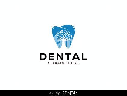 Symbol Design Baum dental einfaches Logo Symbol Inspiration Stock Vektor