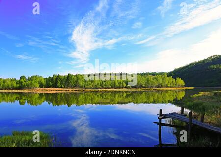 Die größere hinggan Berge Wald See Landschaft Stockfoto