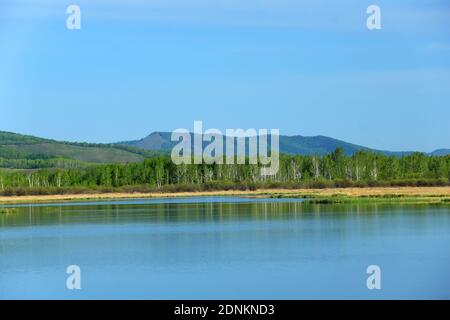 Die größere hinggan Berge Wald See Landschaft Stockfoto