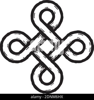 Symbol mit keltischen Knoten für Designs zum St. Patrick's Day. Stock Vektor