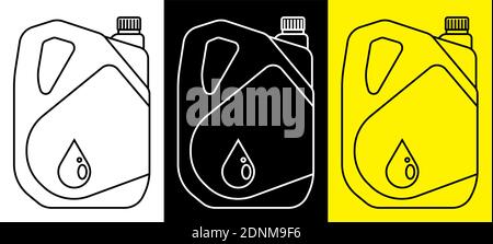 Symbol für Autoölbehälter. Stabiler Motorbetrieb der Maschine. Autowartung und saisonaler Ölwechsel im Servicecenter. Vektor Stock Vektor