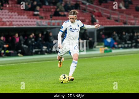 Kopenhagen, Dänemark. Dezember 2020. Peter Ankersen (22) vom FC Kopenhagen beim dänischen Sydbank Cup-Spiel zwischen dem FC Kopenhagen und dem FC Midtjylland in Parken in Kopenhagen. (Foto Kredit: Gonzales Foto/Alamy Live News Stockfoto