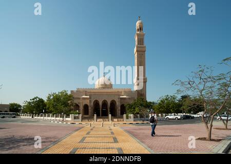 Dubai, Vereinigte Arabische Emirate 01.08.2018: Die Al Manara Moschee in Dubai. Stockfoto