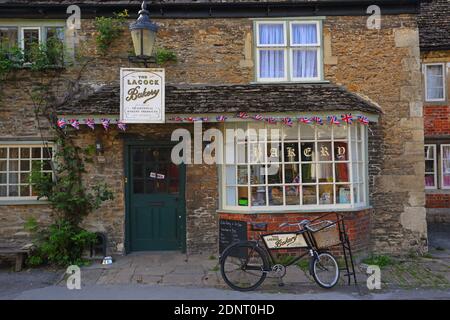 Vereinigtes Königreich / Wiltshire / die Lacock Bakery im Dorf. Stockfoto