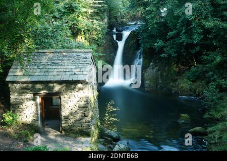 Rydal fällt in der Nähe von Rydal Mount, der Heimat von William Wordsworth Stockfoto