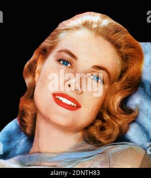 Farbfoto von Grace Kelly (1929-1982), einer amerikanischen Filmschauspielerin und Prinzessin von Monaco-Gemahlin. Stockfoto