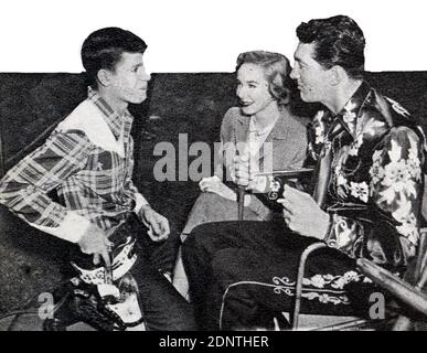 Foto von Jerry Lewis mit Dean Martin und Diana Lynn. Stockfoto