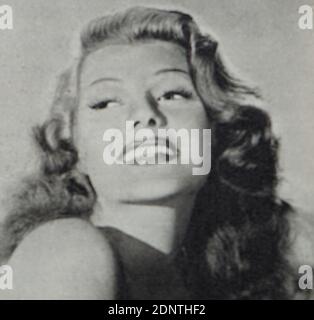 Photograph of Rita Hayworth (1918-1987) an American actress and dancer. Stock Photo