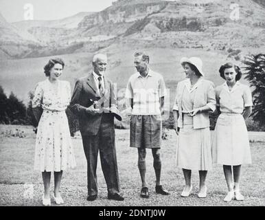 Foto der königlichen Familie während ihrer Südafrika-Tournee. Stockfoto