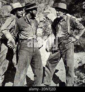 Filmstill aus 'The Treasure of the Sierra Madre' mit Humphrey Bogart, John Huston, Walter Hudson und Tim holt. Stockfoto