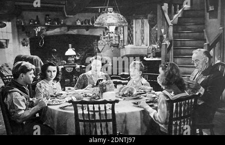 Filmstill aus 'National Velvet' mit Elizabeth Taylor, Mickey Rooney, Angela Lansbury und Donald Crisp. Stockfoto