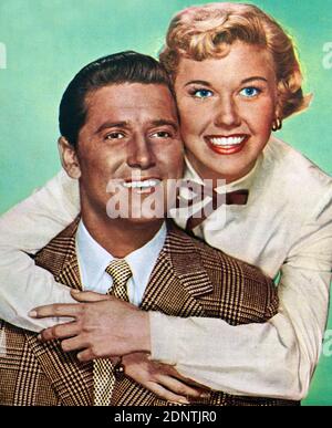 Filmstill aus 'By the Light of the silvery Moon' mit Doris Day, Gordon MacRae, Leon Ames und Rosemary DeCamp. Stockfoto