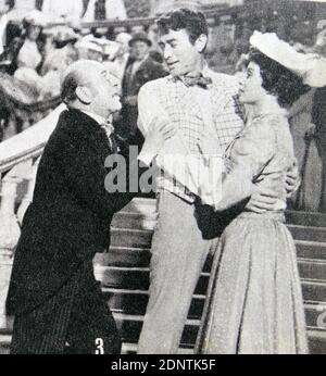 Filmstill von Gregory Peck mit Hartley Power und Jane Griffiths aus „The Million Pound Note“ Stockfoto