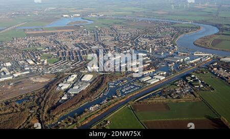Luftaufnahme von Goole in East Yorkshire, UK Stockfoto