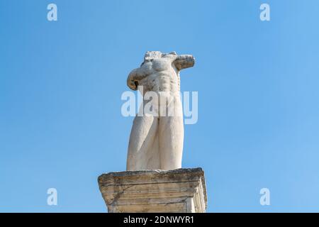 Überreste der Statue von odeon von agrippa Ruinen auf der alten Agora in Athen, Griechenland Stockfoto