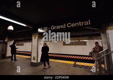 Manhattan, New York, NY, USA - 8. Dezember 2019. New York City Subway in Grand Central, Manhattan. Stockfoto