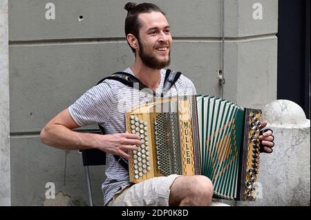 Graz, Steiermark, Österreich. Großes Volkskulturfestival in der Landeshauptstadt der Steiermark Stockfoto