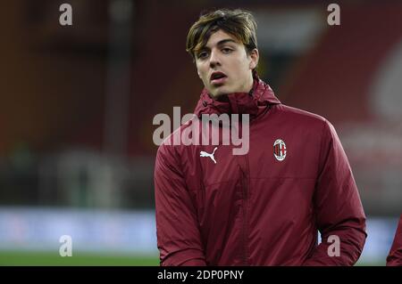 16. Dezember 2020, Genua, Italien: Genua, Italien, Luigi Ferraris Stadion, 16. Dezember 2020, Daniel Maldini (Mailand) während Genua CFC gegen AC Mailand - Italienischer Fußball Serie A Spiel (Bild: © Danilo Vigo/LPS via ZUMA Wire) Stockfoto