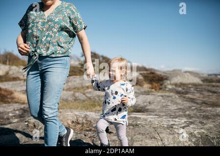 Mutter mit Tochter Stockfoto