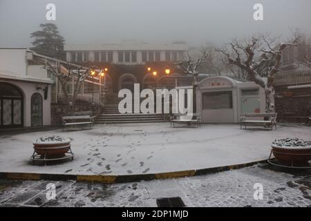 Neve ad Anacapri sull'isola di Capri - Schnee auf der Insel Capri, Italien Stockfoto