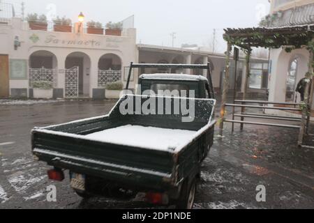 Neve ad Anacapri sull'isola di Capri - Schnee auf der Insel Capri, Italien Stockfoto