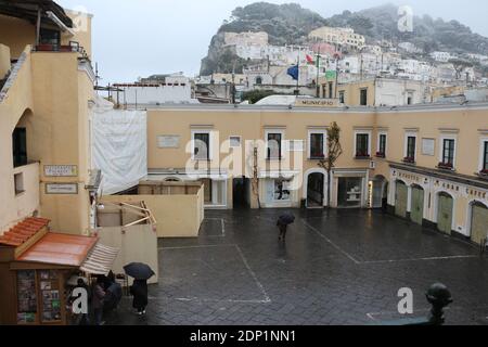 Neve ad Anacapri sull'isola di Capri - Schnee auf der Insel Capri, Italien Stockfoto