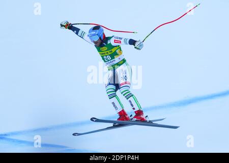 Gröden, Italien. Dezember 2020. Val Gardena, Italien, Saslong, 18. Dezember 2020, KLINE Bostjan (SLO) 19. KLASSIFIZIERT während FIS SKI WORLD CUP, Super G Men 2020 - Alpine Ski Race Credit: Sergio Bisi/LPS/ZUMA Wire/Alamy Live News Stockfoto