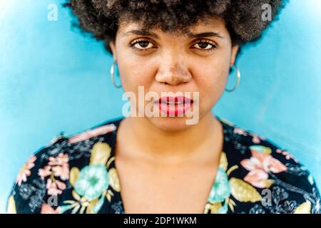 Portrait von weiblichen afroamerikanischen Frau Stockfoto