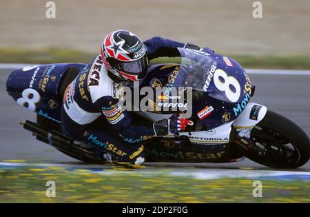 Carlos Checa (SP), Honda 500, Spanien GP 1997, Jerez Stockfoto