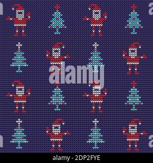Weihnachtlich gestricktes Nahtmuster Stock Vektor