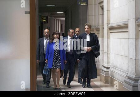 File photo dated June 24, 2015 of French journalist and writer Eric Zemmour and his lawyer Olivier Pardo arrive at the Criminal Court in Paris on June 24, 2015, where he is prosecuted for incitement to racial hatred. Photo by Patrice Pierrot/Avenir Pictures/ABACAPRESS.COM Stock Photo