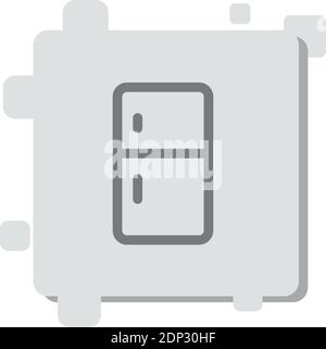 Kühlschrank Vektor-Symbol Moderne einfache Vektor-Illustration Stock Vektor