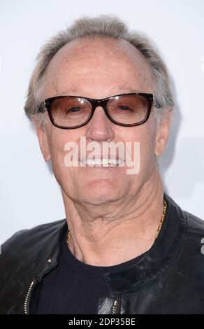 File photo - Peter Fonda besucht Universal Pictures Furious 7 Premiere im TCL Chinese Theatre in Los Angeles, CA, USA, am 1. April 2015. Peter Fonda, der Star, Co-Autor und Produzent des Kultklassikers Easy Rider von 1969, ist im Alter von 79 Jahren gestorben. Peter Fonda war Teil einer alten Hollywood-Familie. Er war nicht nur der Bruder von Jane Fonda, sondern auch der Sohn des Schauspielers Henry Fonda und Vater von Bridget, ebenfalls Schauspieler. Foto von Lionel Hahn/ABACAPRESS.COM Stockfoto