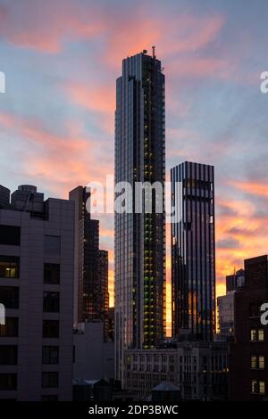 Hochhaus Wohnungen in Nomad Nachbarschaft, NYC, USA Stockfoto