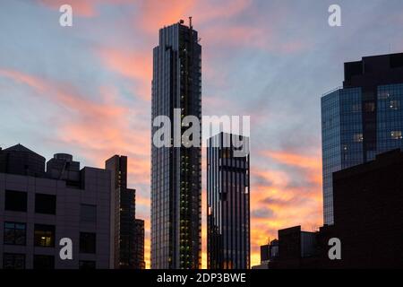 Hochhaus Wohnungen in Nomad Nachbarschaft, NYC, USA Stockfoto