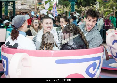 Damien Lauretta zu Besuch während der Kampagne Secours Populaire 'Summer Vacation 2015' in Disneyland Paris, Marne-La-Vallee bei Paris, Frankreich am 16. Mai 2015. Foto von Audrey Poree/ABACAPRESS.COM Stockfoto