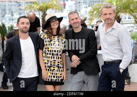 Guillaume Gouix, Virginie Ledoyen, Eric Hannezo und Lambert Wilson posieren bei der Fotozelle für die Filmaufnahmen im Rahmen der 68. Filmfestspiele von Cannes am 18. Mai 2015 in Cannes, Frankreich. Foto von Nicolas Briquet/ABACAPRESS.COM Stockfoto