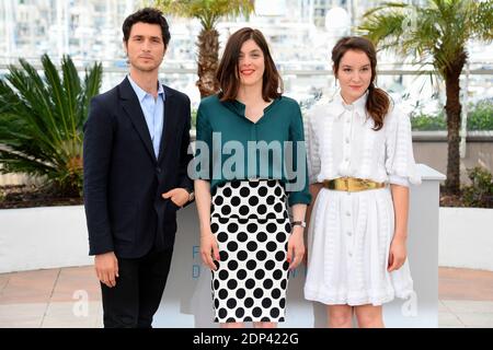 JEREMIE Elkaim, Valerie Donzelli und Anais Demoustier posieren bei der Fotoserie für den Film Marguerite und Julien im Rahmen der 68. Filmfestspiele von Cannes am 19. Mai 2015 in Cannes, Frankreich. Foto von Nicolas Briquet/ABACAPRESS.COM Stockfoto