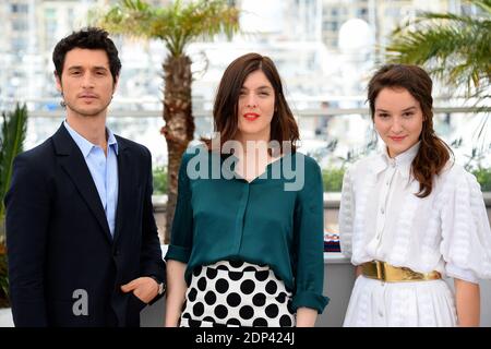 JEREMIE Elkaim, Valerie Donzelli und Anais Demoustier posieren bei der Fotoserie für den Film Marguerite und Julien im Rahmen der 68. Filmfestspiele von Cannes am 19. Mai 2015 in Cannes, Frankreich. Foto von Nicolas Briquet/ABACAPRESS.COM Stockfoto