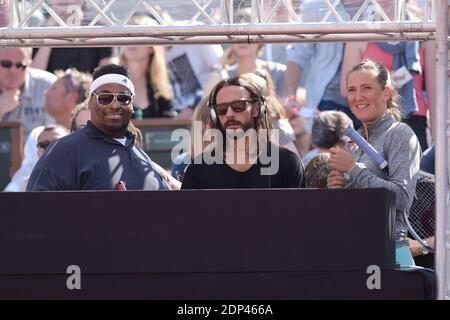 DJ Big Ali und DJ Bob Sinclar während des Kindertages im Roland Garros Stadion in Paris, Frankreich am 23. Mai 2015, einen Tag vor dem Start des French Open Tennisturniers. Foto von Laurent Zabulon/ABACAPRESS.COM Stockfoto