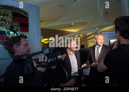 French right-wing UMP party candidate to the 2016 primary elections Bruno Le Maire arrives for the 10th edition of 'Les Talents du Pays d'Aix' gala evening, a conference-debate on the theme 'Liberons l'Entrepreneur' (Liberate the Entrepreneur) and followed by a dinner, in Aix-en-Provence, southern France on May 28, 2015. Photo by Franck Bessiere/ABACAPRESS.COM Stock Photo