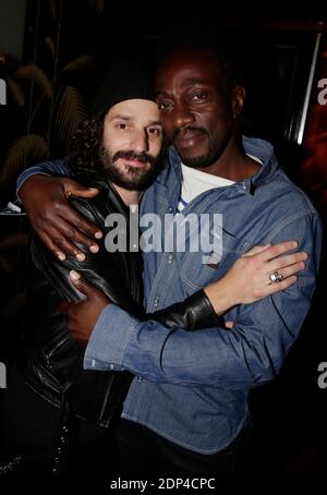 Exklusiv - Gunther Love (Sylvain Quimene) et Marco Prince a l'After Party du concert Secours Pop Rock au Bus Palladium a Paris, France, le 30 Mai 2015. Foto von Jerome Domine/ABACAPRESS.COM Stockfoto