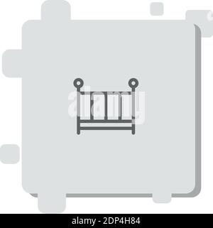 Baby Bett Vektor-Symbol moderne einfache Vektor-Illustration Stock Vektor