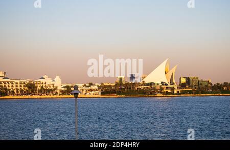 Dubai Creek Golf und Yacht Club und Park Hayatt Hotel Stockfoto