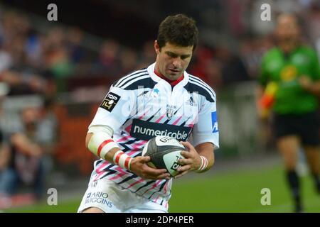 Morne Steyn von Stade Francais während des Top 14 Final Rugby Spiels, Stade Francais gegen Clermont in Stade de France, Saint-Denis, Frankreich, am 13. Juni 2015. Stade Francais gewann 12:6. Foto von Henri Szwarc/ABACAPRESS.COM Stockfoto