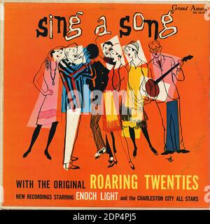 Sing a Song with the Original Roaring Twenties - Vintage Record Cover Stock Photo