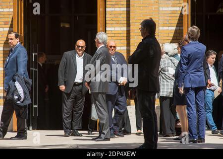 Julien Dray nimmt an der Beerdigung von Emmanuel Limido in der Kirche Saint-Honore d'Eylau in Paris, Frankreich, am 8. Juni 2015 Teil. Foto von Axel Renaud/ABACAPRESS.COM Stockfoto