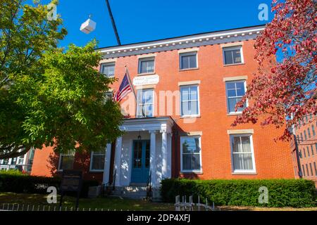 Newburyport Public Library an der State Street in der Innenstadt von Newburyport, Massachusetts, MA, USA. Stockfoto