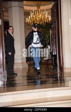 RITA ORA ET RICHARD HILFIGER 'RICKY HIL' SORTENT DE LEUR HOTEL Foto von Nasser Berzane/ABACAPRESS.COM Stockfoto